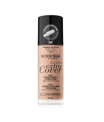 Maquillage couvrant et protecteur: Deborah Milano 24 Ore Extra Cover 2 En 1 Spf20 04 30ml