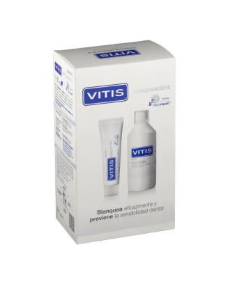 Coffret 2 Produits Vitis Whitening Dentifrice 100ml - Bains de bouche
