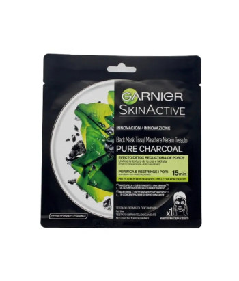 Masque tissu purifiant au charbon Garnier SkinActive - 1 unité