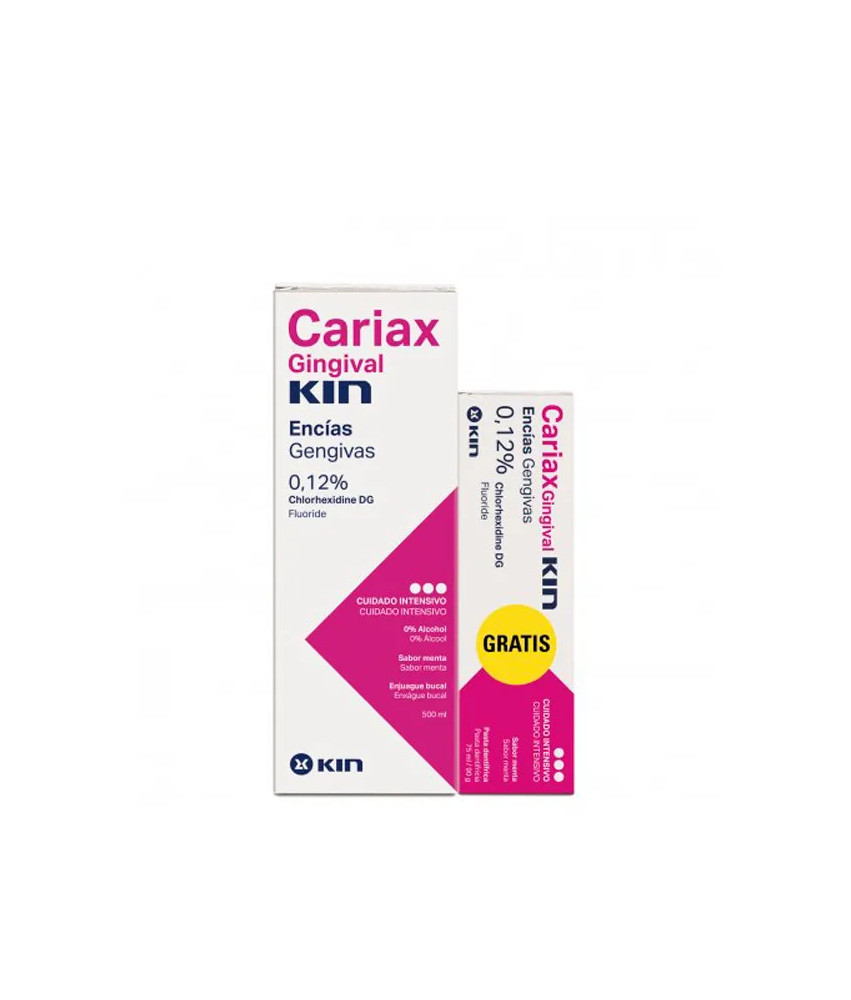 Combo Kin Cariax Gingival: Bain de Bouche 500ml + Dentifrice 75ml