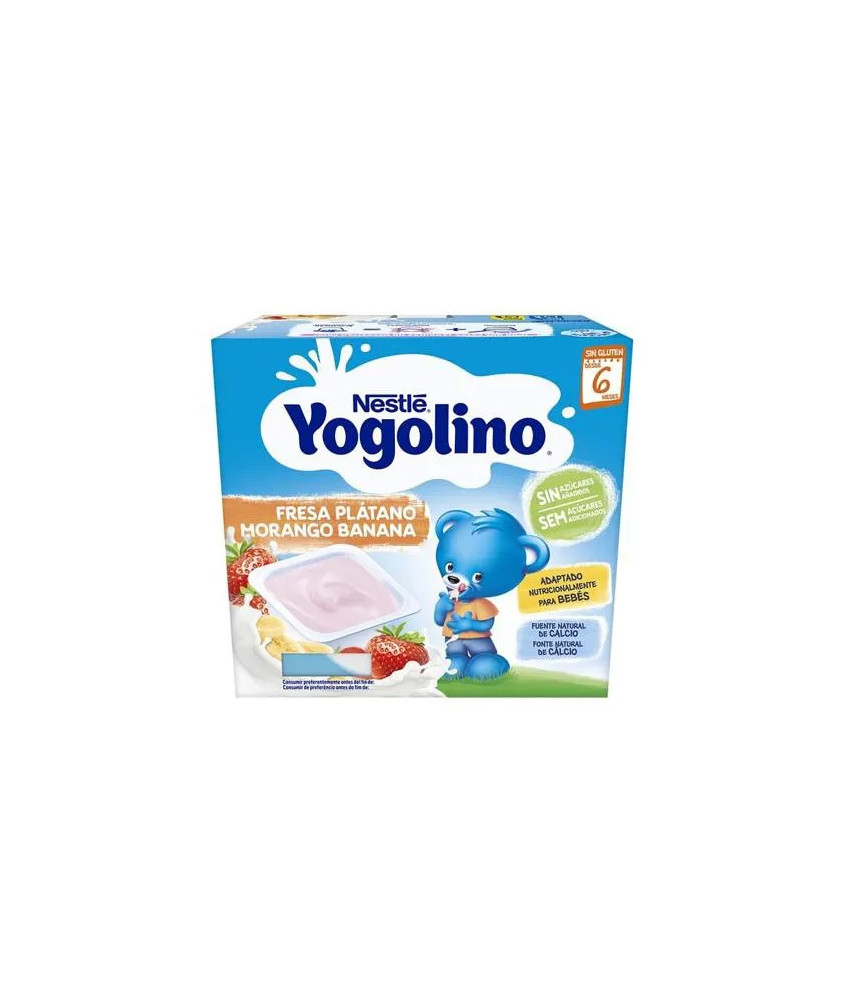 Nestlé Yogolino Fraise et Banane 6m 4x100g - Pour les Petits Gourmands