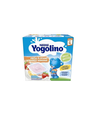 Nestlé Yogolino Fraise et Banane 6m 4x100g - Pour les Petits Gourmands