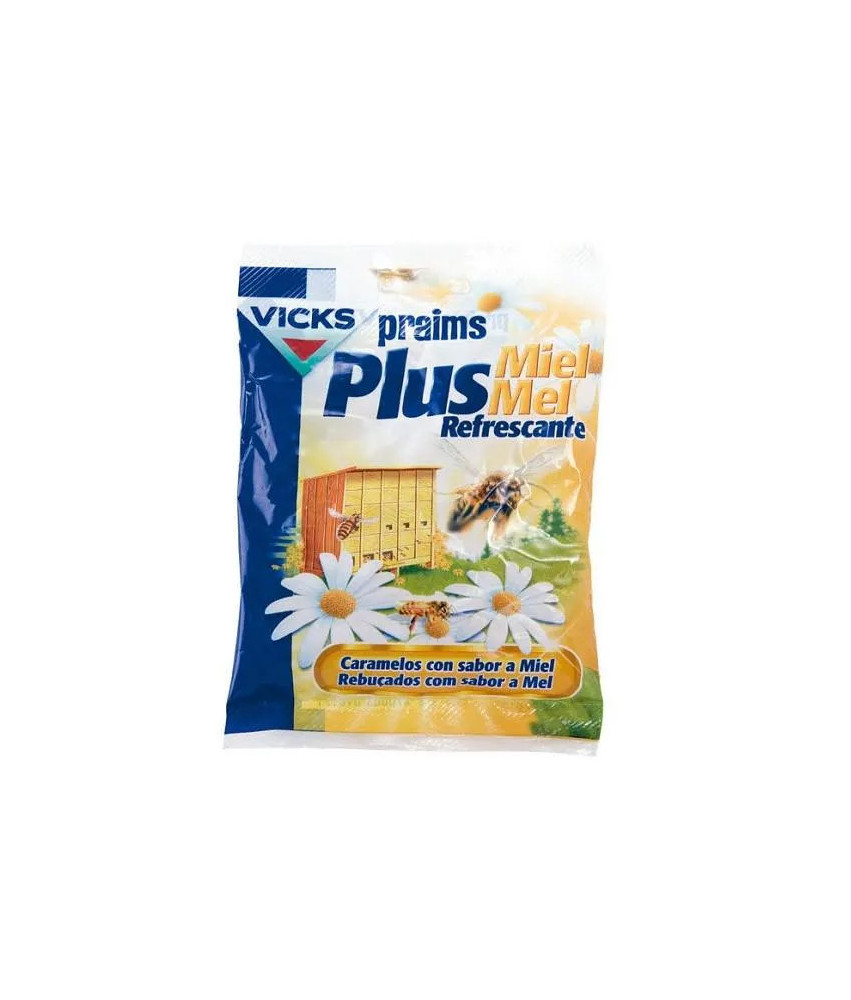 Pastilles rafraîchissantes Vicks Prains Plus Miel 72g