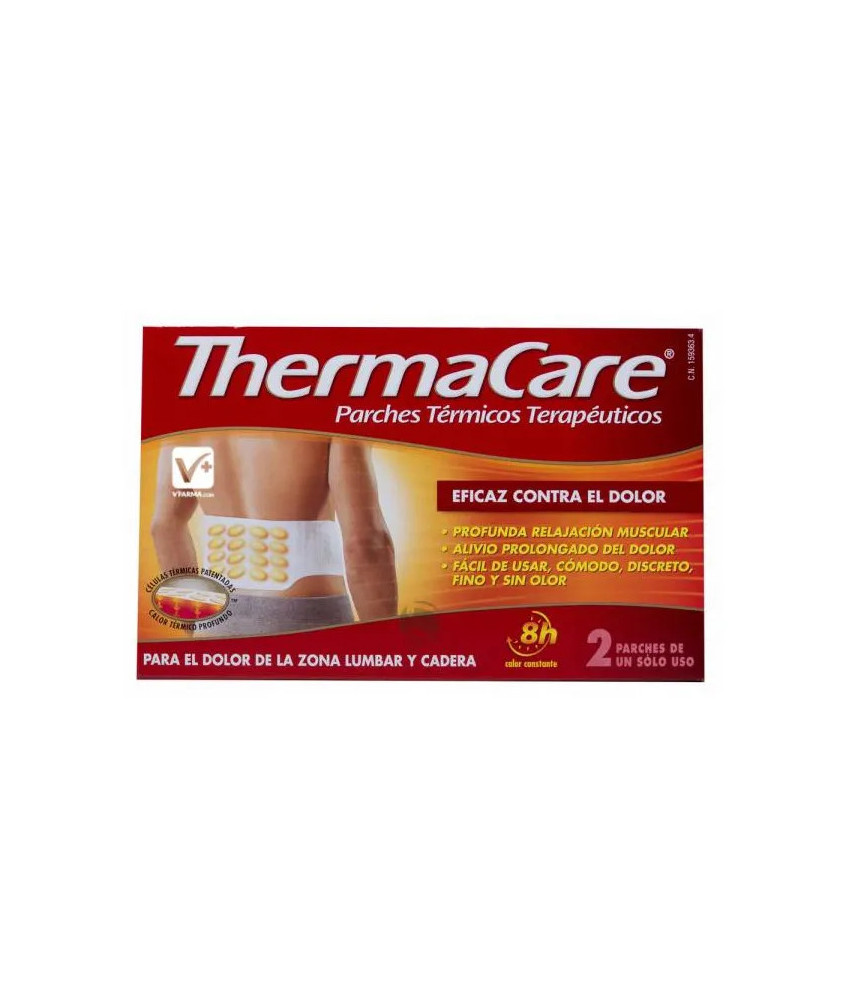 Patch chauffant pour le bas du dos et les hanches: Thermacare 2 unités