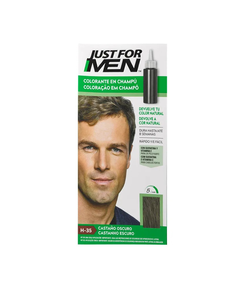 Colorez vos cheveux en Brun Foncé avec Just For Men