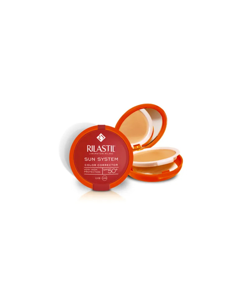 Rilastil Sun System Uniform Compact Cream SPF50+ Shade 02 Dore 10g - Protection solaire efficace