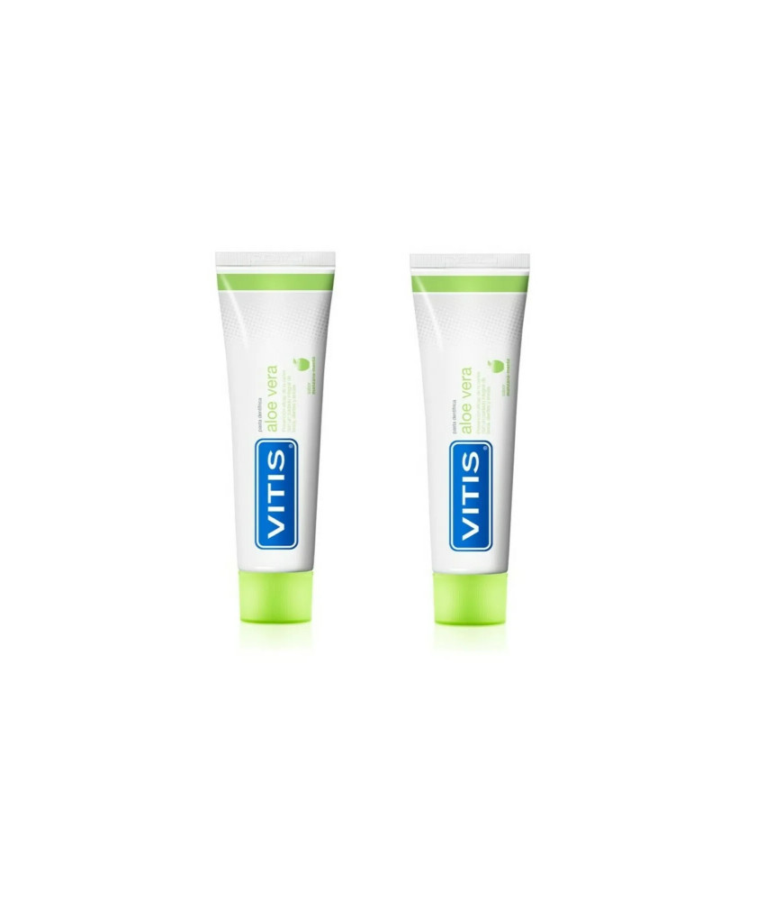 Dentifrice Vitis Duplo Aloe Vera saveur Pomme 2X150ml +75ml offert