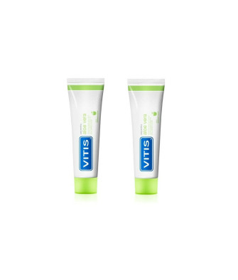 Dentifrice Vitis Duplo Aloe Vera saveur Pomme 2X150ml +75ml offert