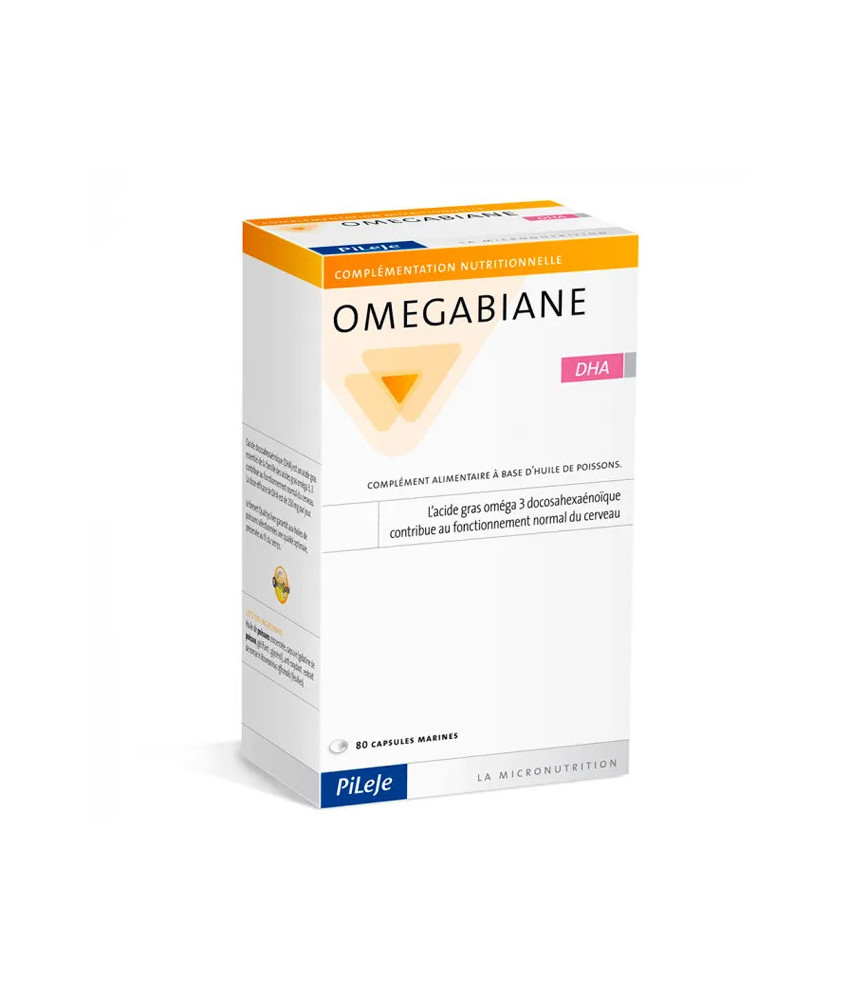 Supplément d'Oméga-3: Pileje Omegabiane Dha 80 Capsules