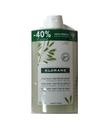 Klorane Champú Extra Doux Avoine 2x400ml