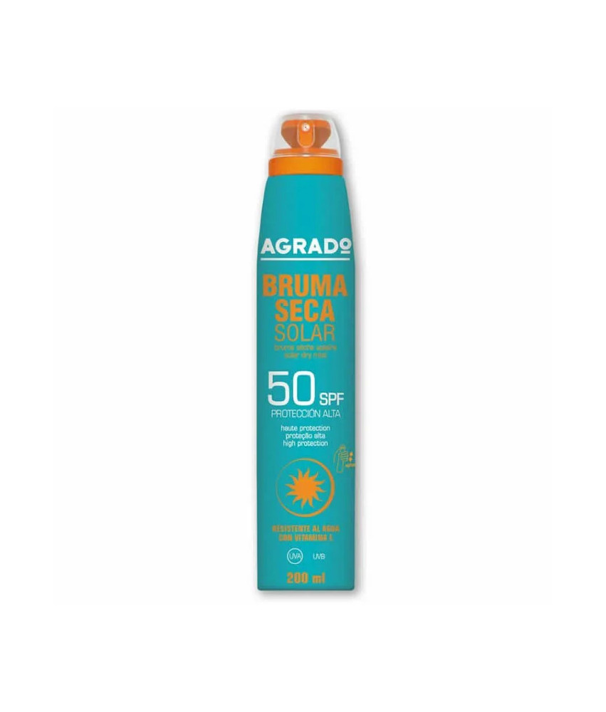 Protection solaire maximale avec Agrado Sun Dry Mist SPF50