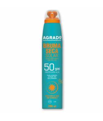 Protection solaire maximale avec Agrado Sun Dry Mist SPF50