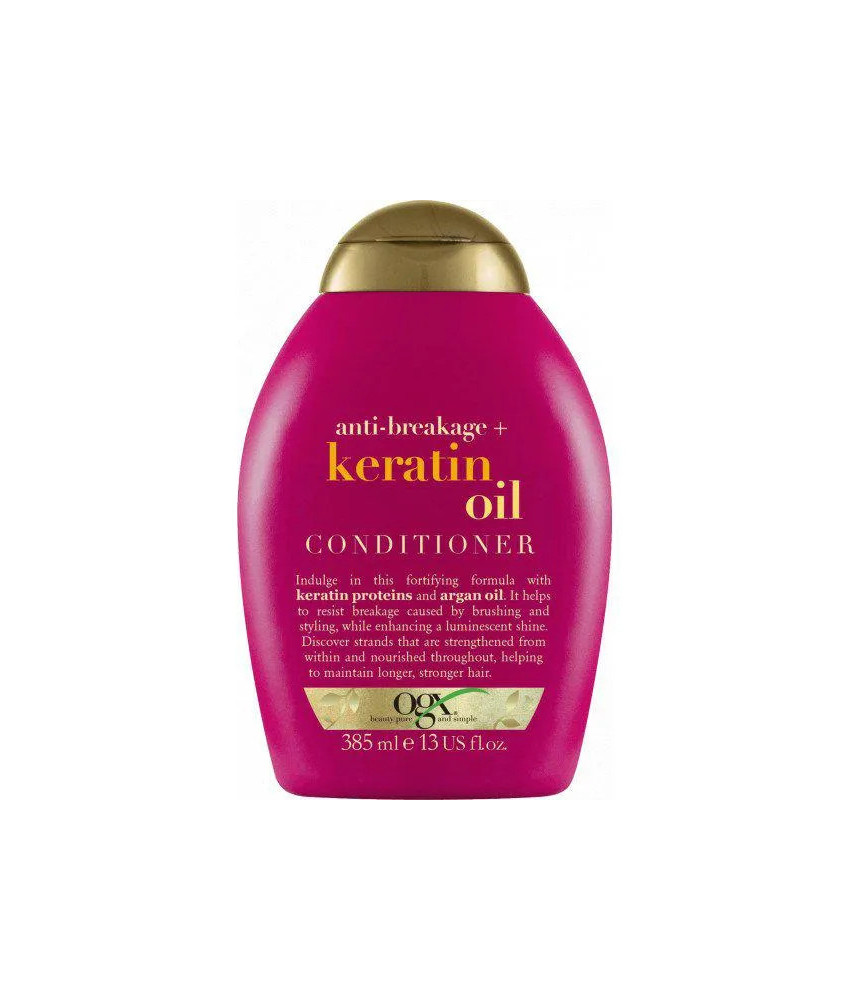Revitalisez vos cheveux avec le revitalisant anti-casse à l'huile de kératine OGX 385ml