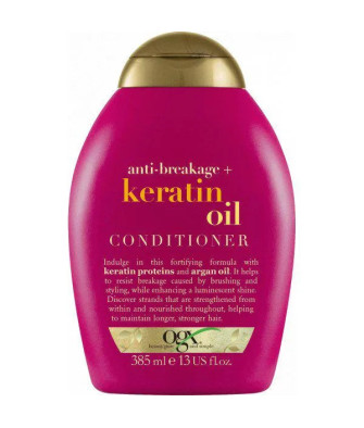 Revitalisez vos cheveux avec le revitalisant anti-casse à l'huile de kératine OGX 385ml