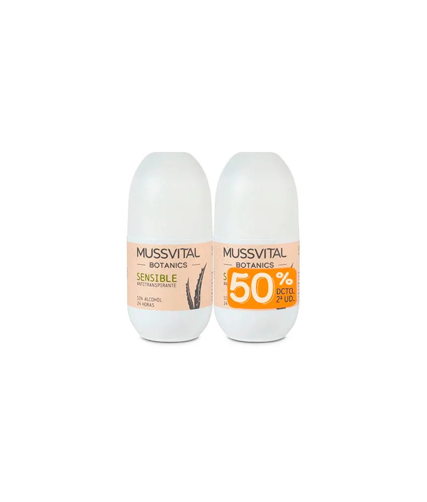 Ensemble 2 Déodorants Sensibles Mussvital Botanics 75ml