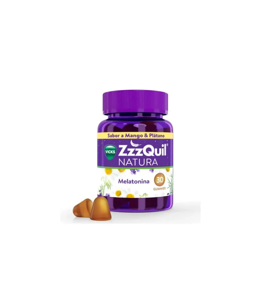 Vicks Zzzquil Natura Melatonin Mangue et Banane - 30 Unités