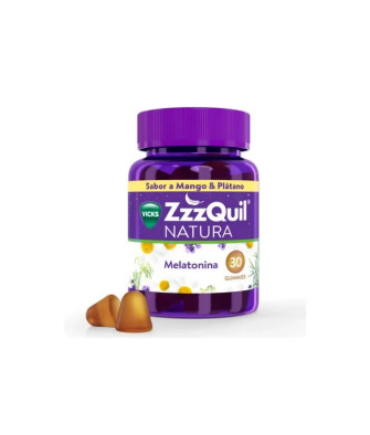Vicks Zzzquil Natura Melatonin Mangue et Banane - 30 Unités