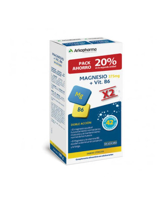 Double pack Arkovital Magnésium B6 375mg - Comprimés 21 - Pour un bien-être optimal