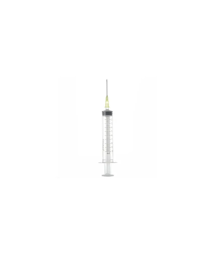 Seringue ICO avec aiguille 0,9x0,25 10ml G20 pour tests