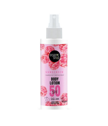 Lotion corporelle SPF50 BioShop Framboise 150ml