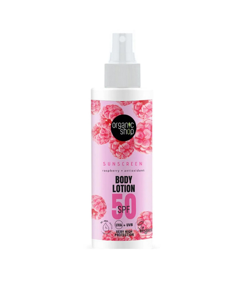 Lotion corporelle SPF50 BioShop Framboise 150ml