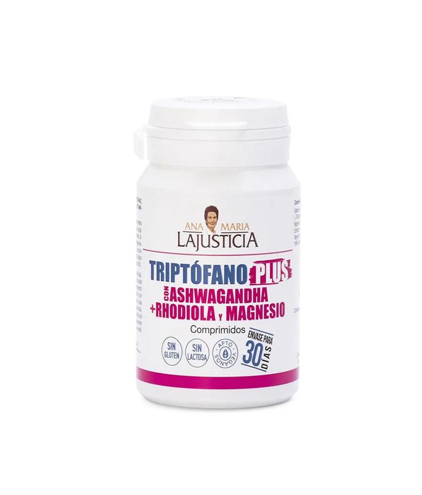 Complément Tryptophane + Ashwagandha, Rhodiola et Magnésium 60 comprimés