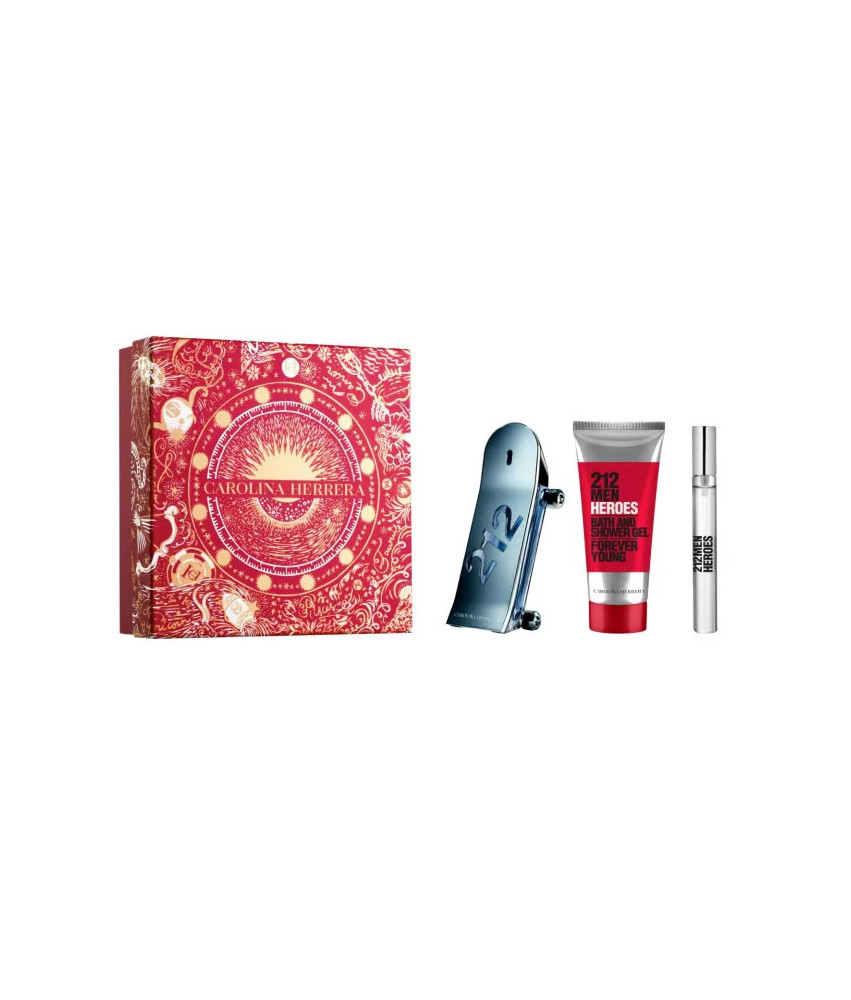Coffret 212 Heroes Carolina Herrera 90ml: Un Trio de Produits Irrésistibles