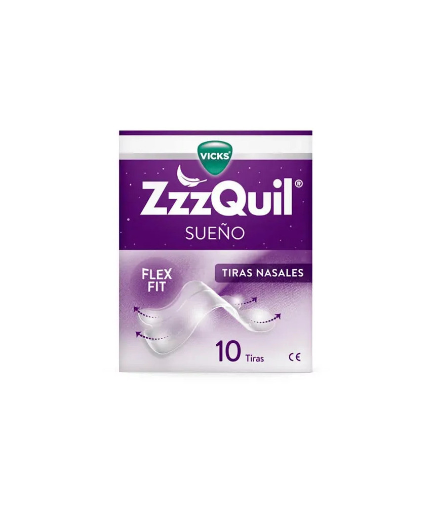 Bandelettes nasales ZzzQuil Sleep 10 unités: Dormez mieux dès maintenant