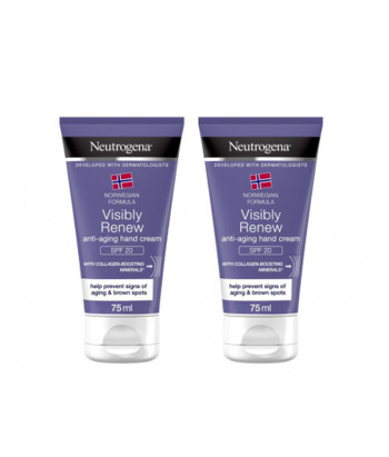 Neutrogena Crème Mains Anti-Âge SPF 20 Duo 75ml - Protégez et Nourrissez vos Mains