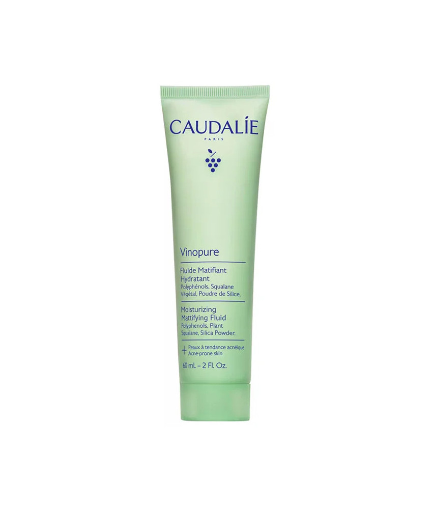 Caudalie Vinopure Fluide Matifiant Hydratant 60ml - Contrôle le sébum