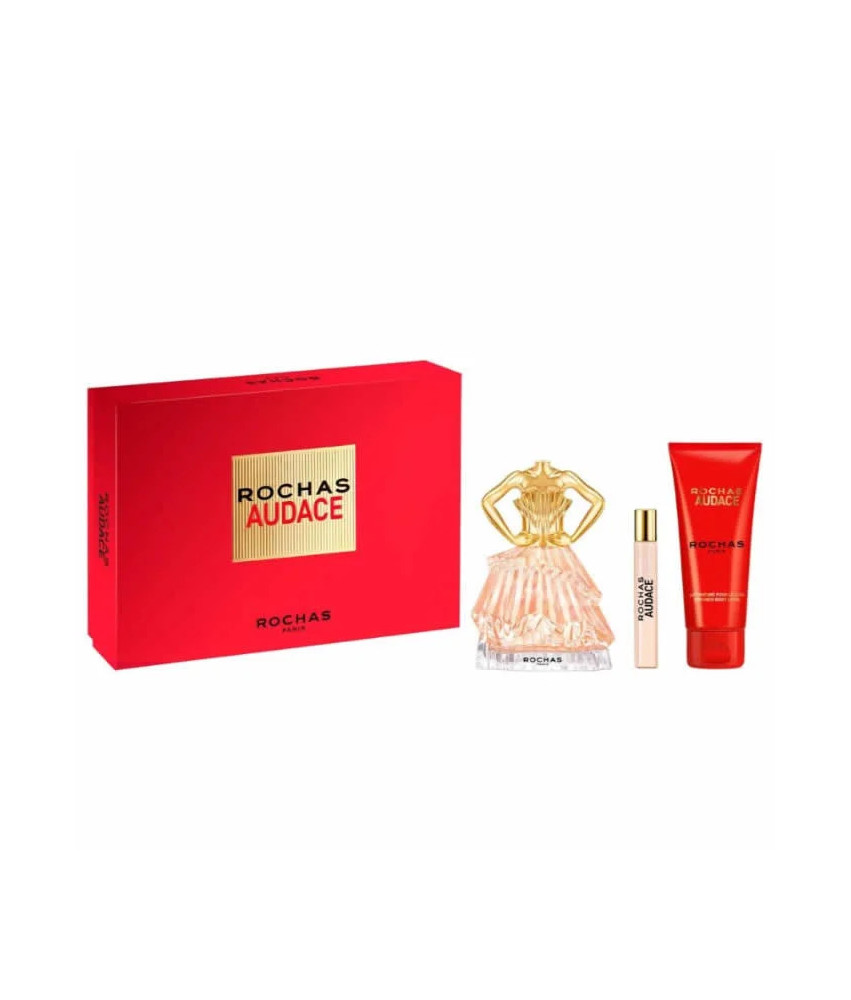 Coffret Rochas Audace 90ml: Parfum Vaporisateur 3 Produits