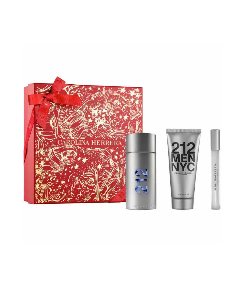 Coffret Carolina Herrera 212 Men 100ml - Trio Parfum Glamour