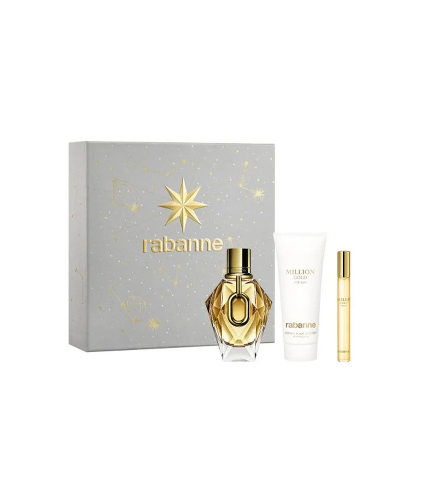 Ensemble Parfum Rabanne Million Gold Pour Elle 90ml