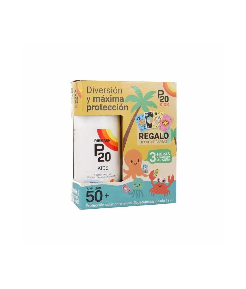 Protection solaire Riemann P20 Kids SPF50+ 200ml + Jeu de cartes