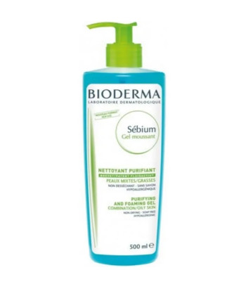 Bioderma Sébium Gel Moussant 500ml - Nettoyez en profondeur