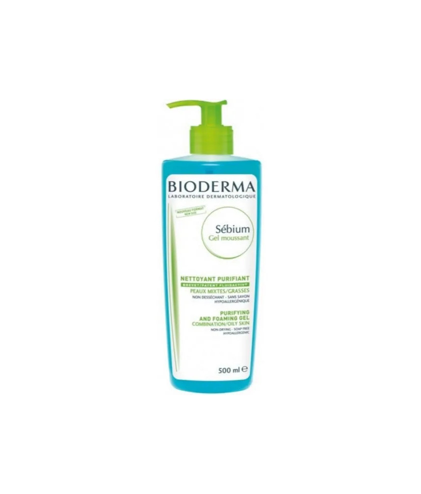 Bioderma Sébium Gel Moussant 500ml - Nettoyez en profondeur