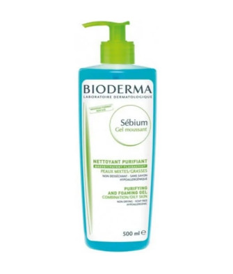 Bioderma Sébium Gel Moussant 500ml - Nettoyez en profondeur