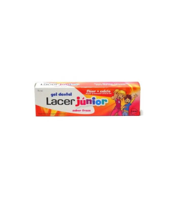 Dentifrice Lacer Junior Gel 75ml Fraise - Protection et plaisir buccal