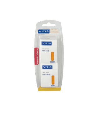 Fluss dentaire ciré Vitis 2x50m - Compléments alimentaires