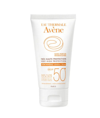 Protection solaire ultime pour le visage: Avène Crème Minérale SPF50+ 50ml