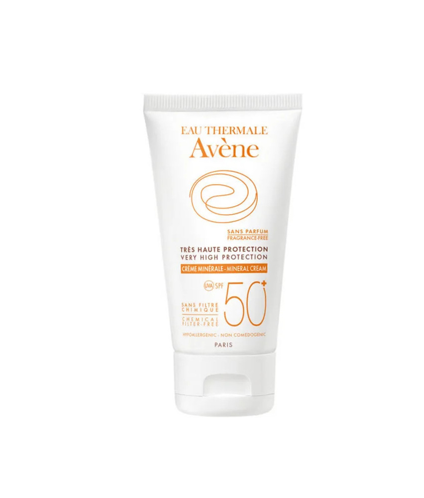 Protection solaire ultime pour le visage: Avène Crème Minérale SPF50+ 50ml