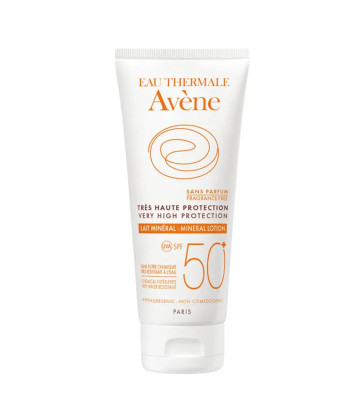 Protection solaire efficace: Avene Lait Minérale SPF50+ 100ml