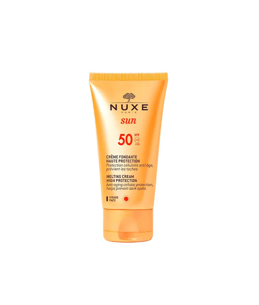 Protection solaire optimale pour le visage avec Nuxe Sun Crème Fondante SPF50 50ml