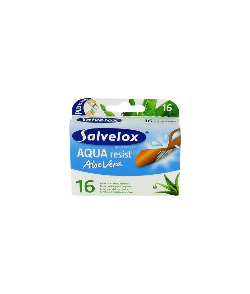 Pansement adhésif Salvelox Aqua Resist à l'aloe vera - 16 pcs