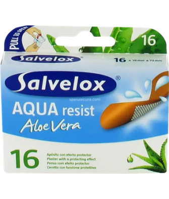 Pansement adhésif Salvelox Aqua Resist à l'aloe vera - 16 pcs