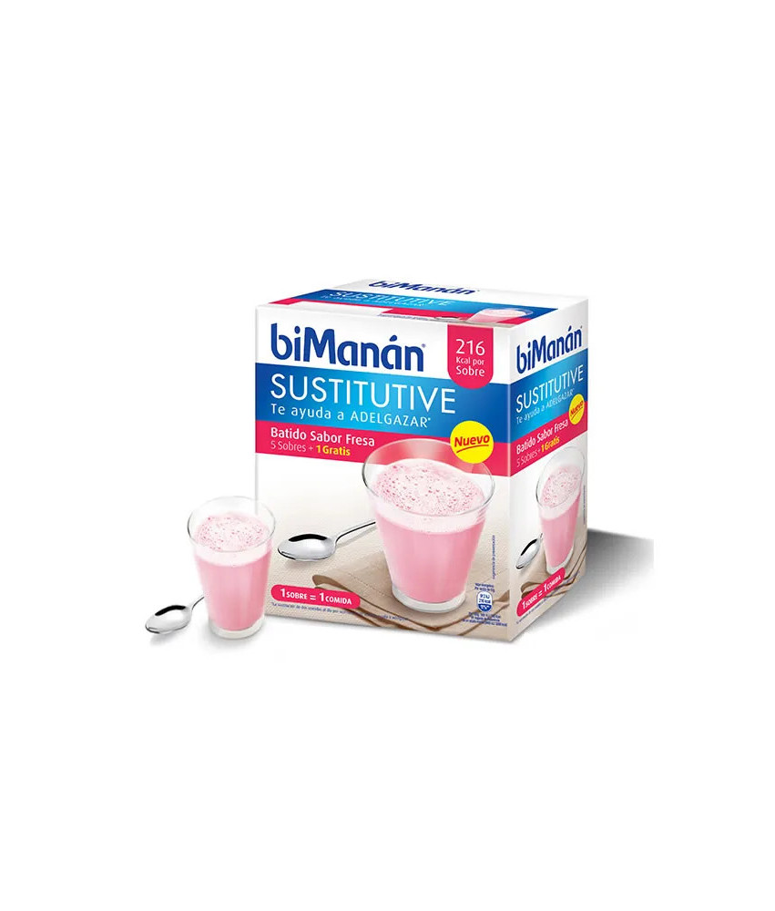 Bimanan Milk-Shake Fraise 5+1 pour Contrôle du Poids