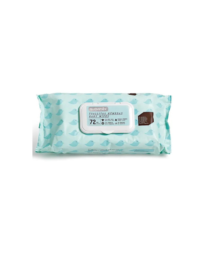 Lingettes humides Suavinex 72 Pcs