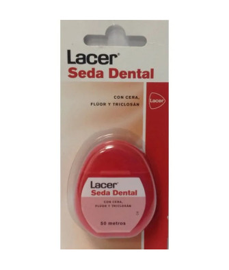 Fil Dentaire Lacer, Cire et Fluorure 50m 1ud - Préservez votre sourire