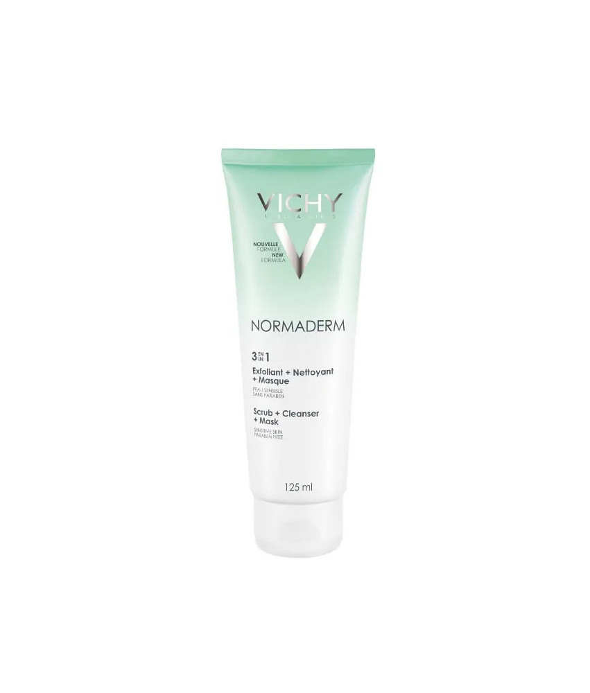 VICHY Normaderm 3 en 1: Exfoliant, Nettoyant, Masque - 125ml