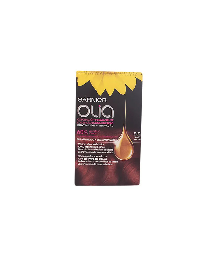 Coloration Permanente Garnier Olia 5,5 Acajou